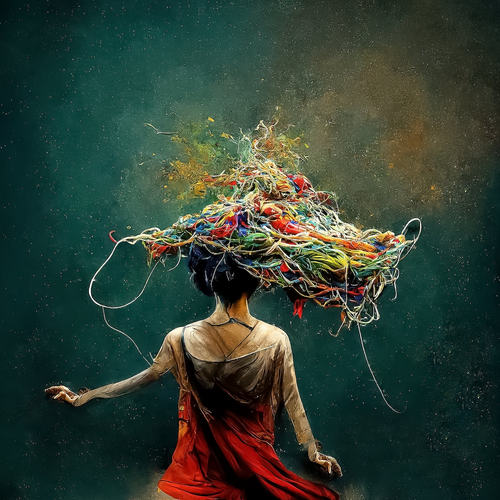 Neurodiversity Reading List Abstract watercolour representing neurodiversity in blended colours.