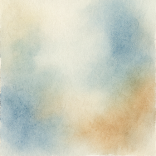 A soft watercolour image suggesting distance and gentle connection, representing the schizoid process