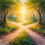 Watercolour abstraction of branching choices and paths