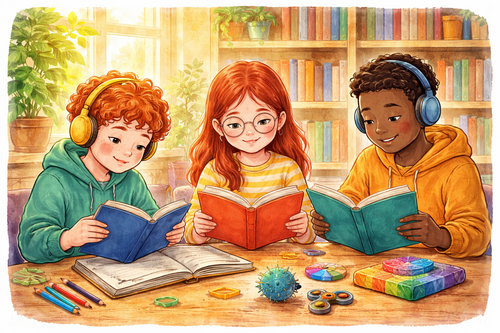 Abstract watercolour representing neurodiversity in blended colours.