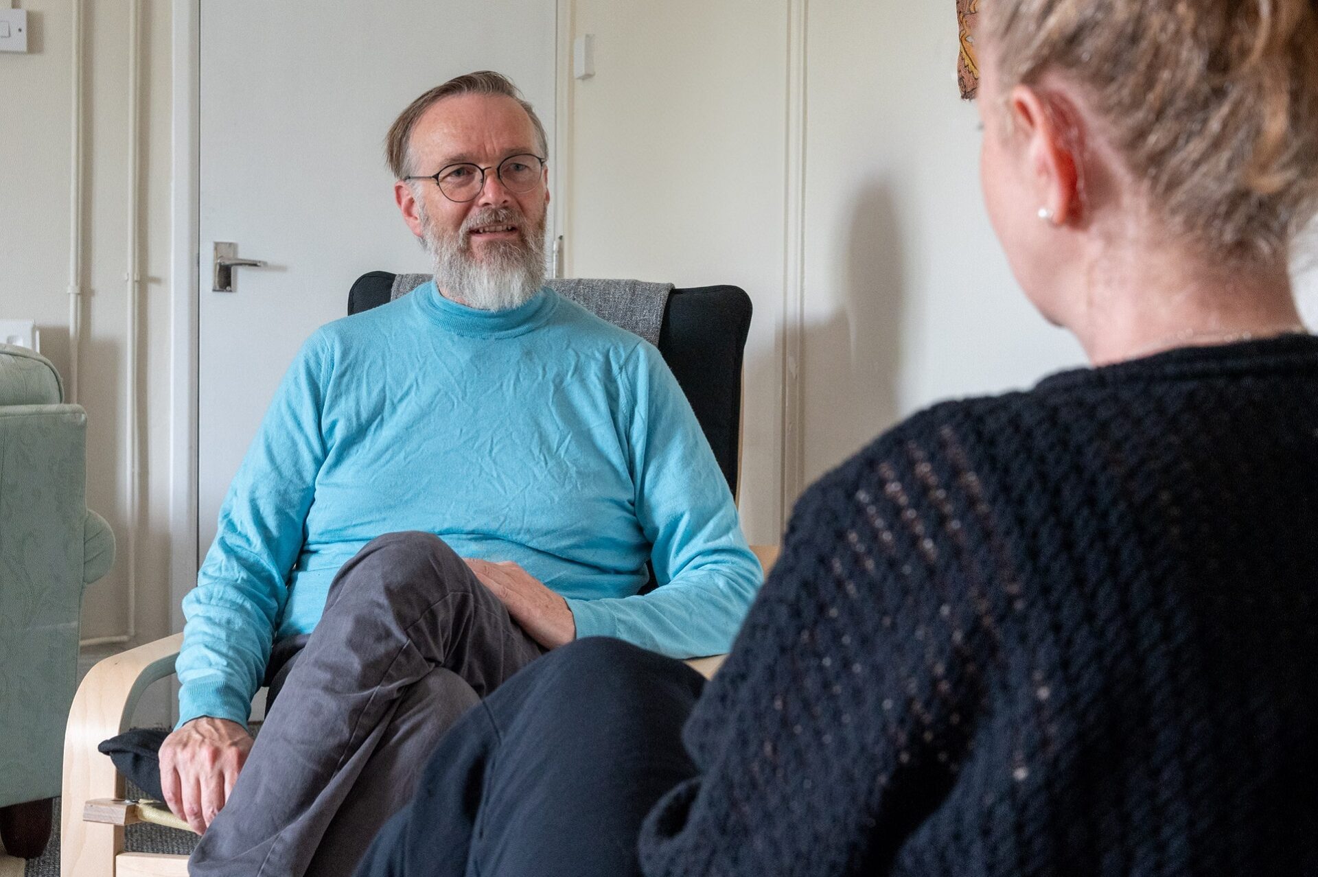 John Dray with a client - for confidentiality reasons, not a real client